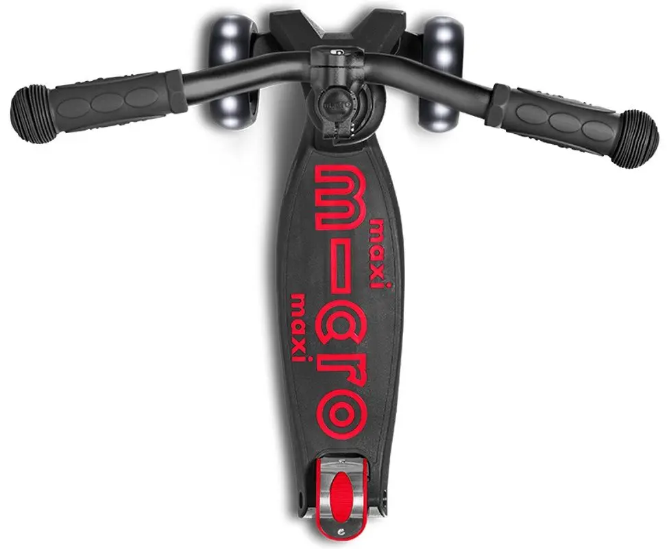 Trotineta Micro Maxi Deluxe Pro LED (Black/Red)