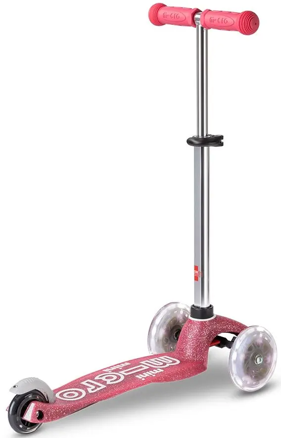 Trotineta Micro Mini Deluxe Fairy Glitter LED (Pink)
