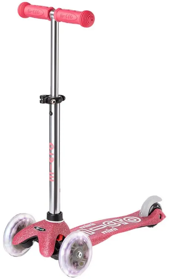Trotineta Micro Mini Deluxe Fairy Glitter LED (Pink)