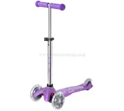 Trotineta Micro Mini Deluxe Fairy Glitter LED (Purple)