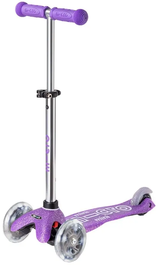 Trotineta Micro Mini Deluxe Fairy Glitter LED (Purple)