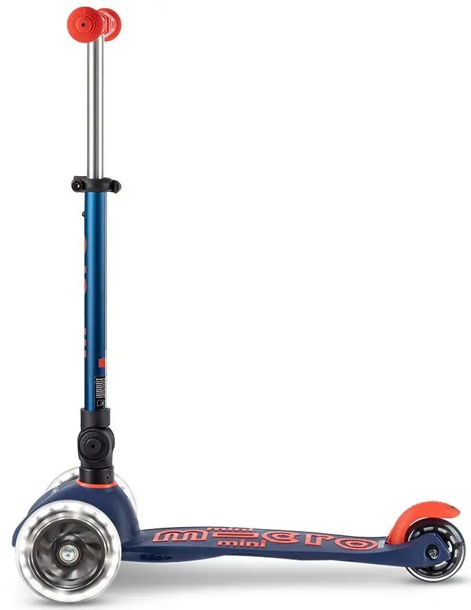 Trotineta Micro Mini Deluxe Foldable LED (Navy Blue) - 2