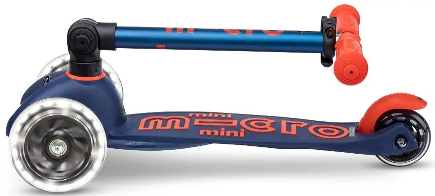 Trotineta Micro Mini Deluxe Foldable LED (Navy Blue) - 5