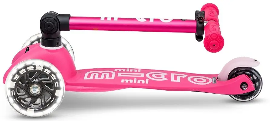 Самокат Micro Mini Deluxe Foldable LED (Pink)