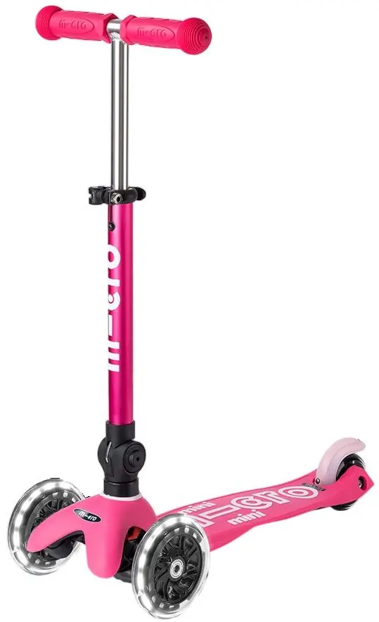 Самокат Micro Mini Deluxe Foldable LED (Pink)
