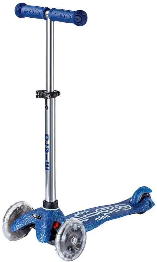 Trotineta Micro Mini Deluxe Galaxy Glitter LED (Navy)