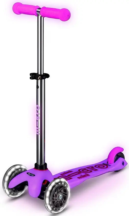 Trotineta Micro Mini Deluxe Glow LED (Frosty Pink)