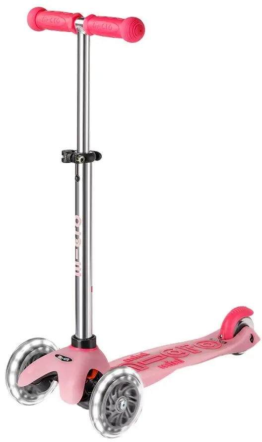 Trotineta Micro Mini Deluxe Glow LED (Frosty Pink)