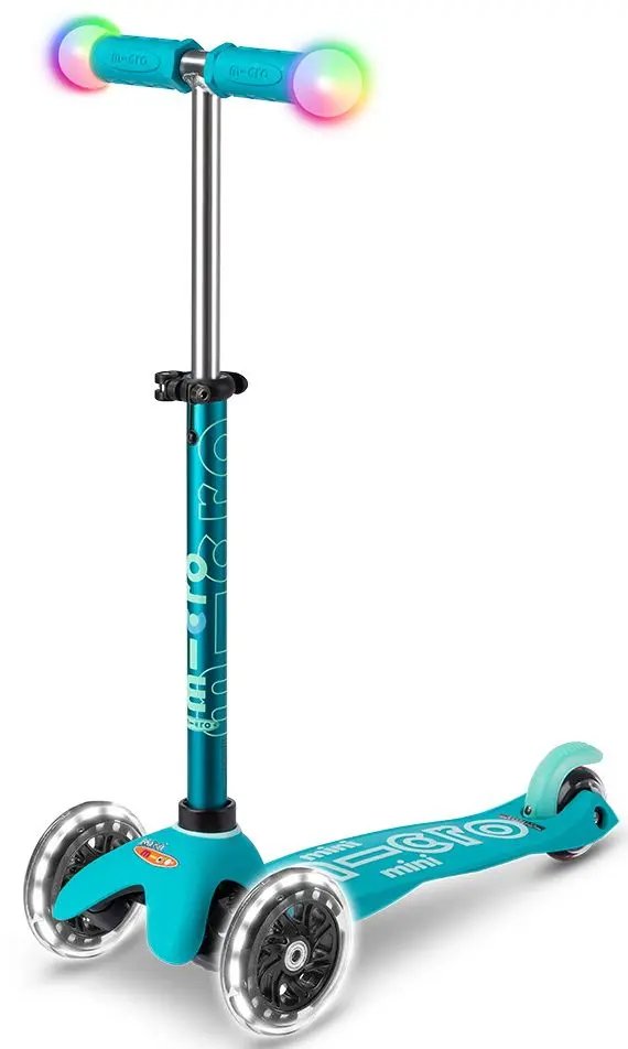 Trotineta Micro Mini Deluxe Magic LED (Aqua)