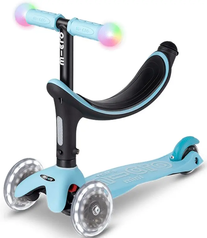 Trotineta Micro Mini2Grow Deluxe Magic LED (Blue)