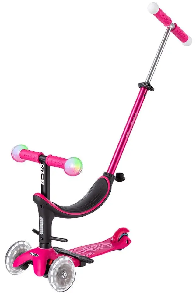 Trotineta Micro Mini2Grow Deluxe Magic LED (Pink)