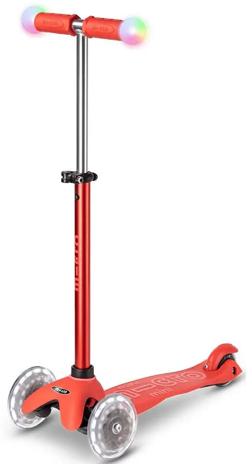 Trotineta Micro Mini2Grow Deluxe Magic LED (Red)
