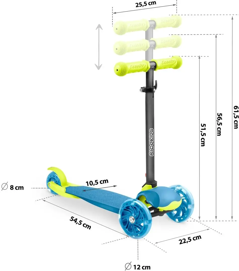 Trotineta Ricokids Loco (Blue/Green)