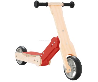 Trotineta 2in1 VidaXL 358355 (Wood/Red)