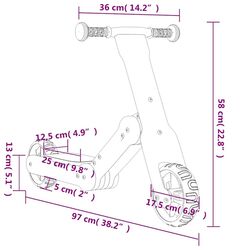 Trotineta 2in1 VidaXL 358356 (Wood/Blue) Thumb