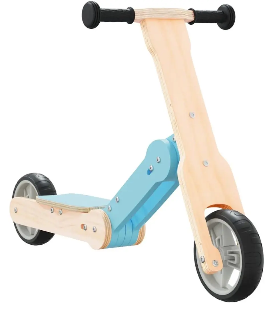 Trotineta 2in1 VidaXL 358356 (Wood/Blue)
