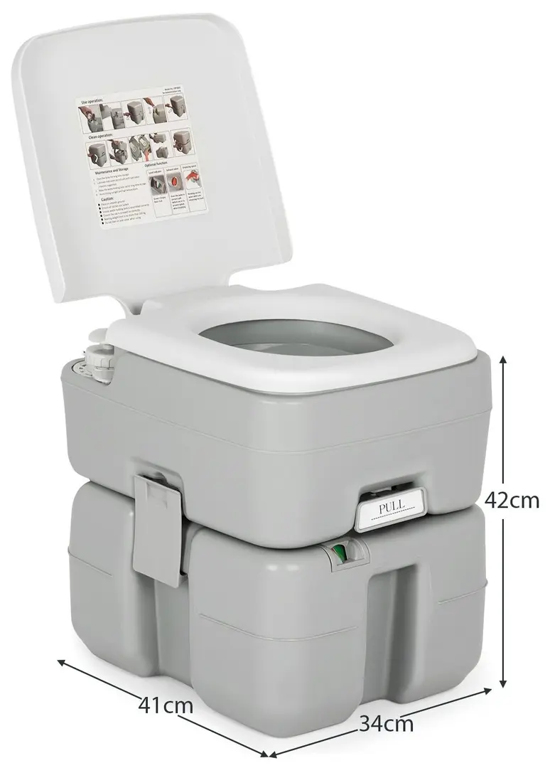 Toaleta bio portabila Costway OP3653 (Grey)