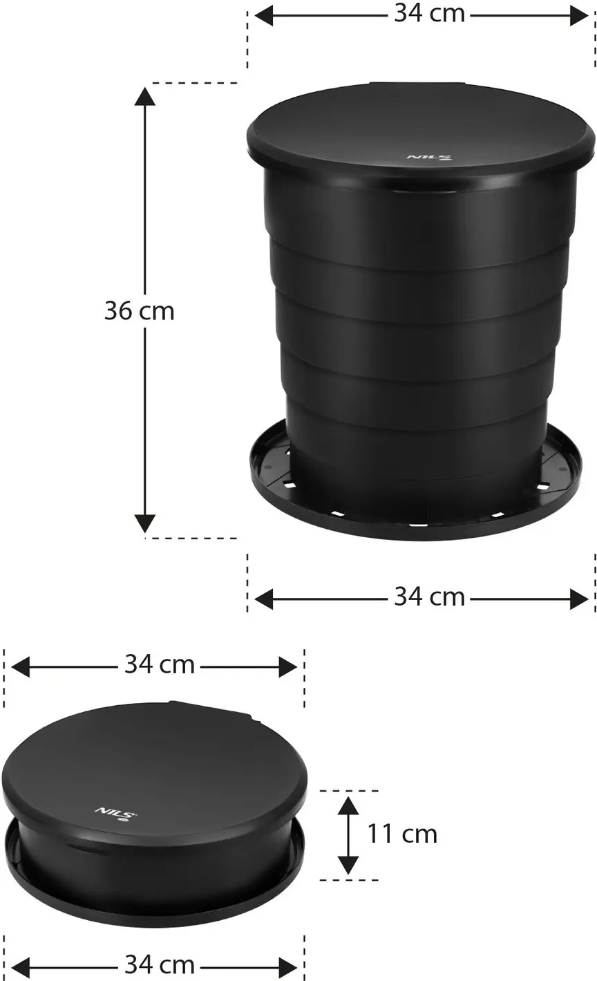 Toaleta bio portabila pliabila Nils Camp NC0024 (Black) - 12