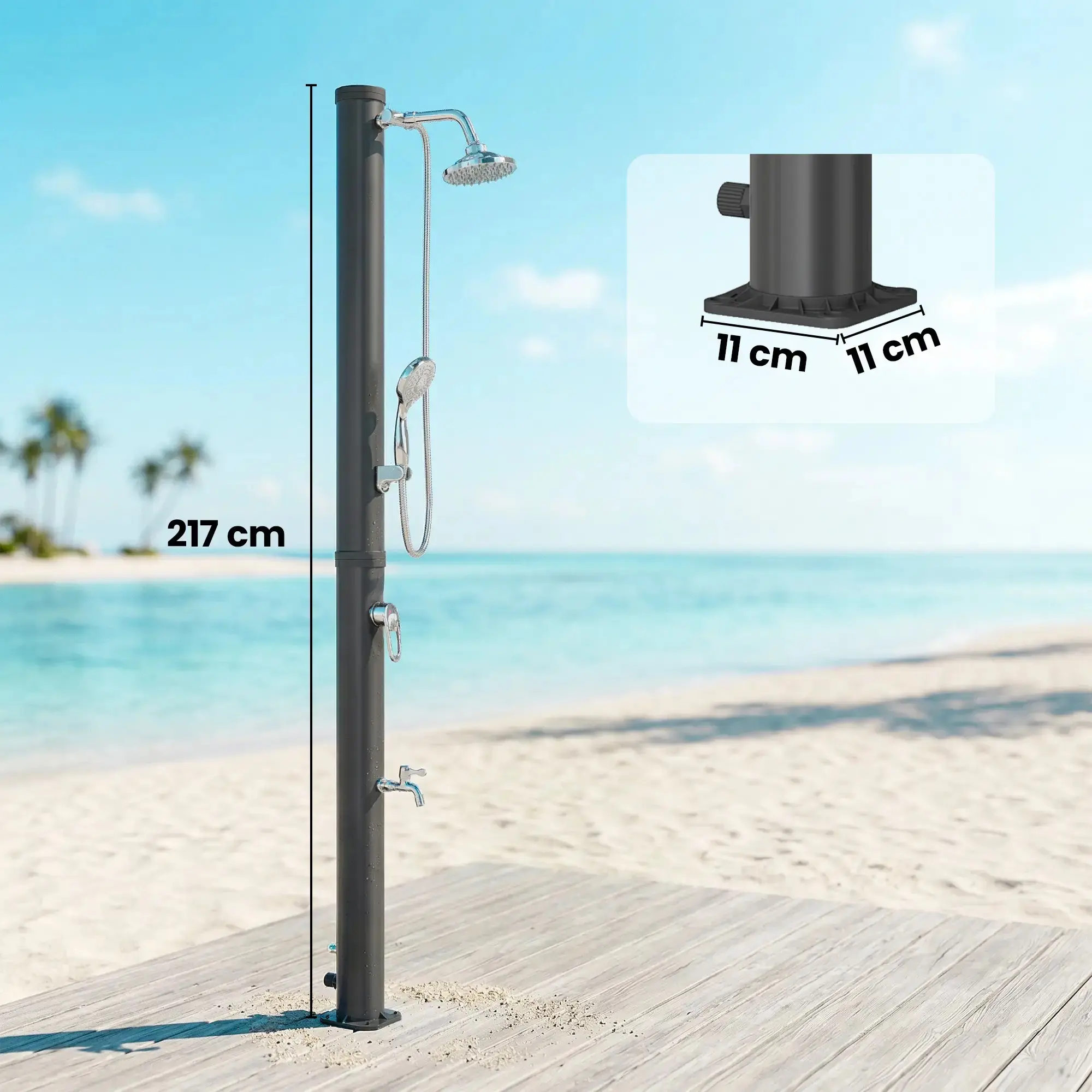 Летний душ Outsunny A20-627V01BK (Black) - 3