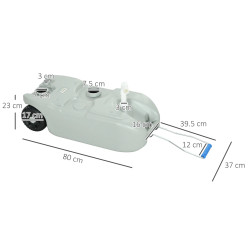 Портативный резервуар для воды Outsunny A20-340V00GY (Grey) Thumb