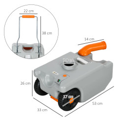 Портативный резервуар для воды Outsunny A20-342V00GY (Grey) Thumb