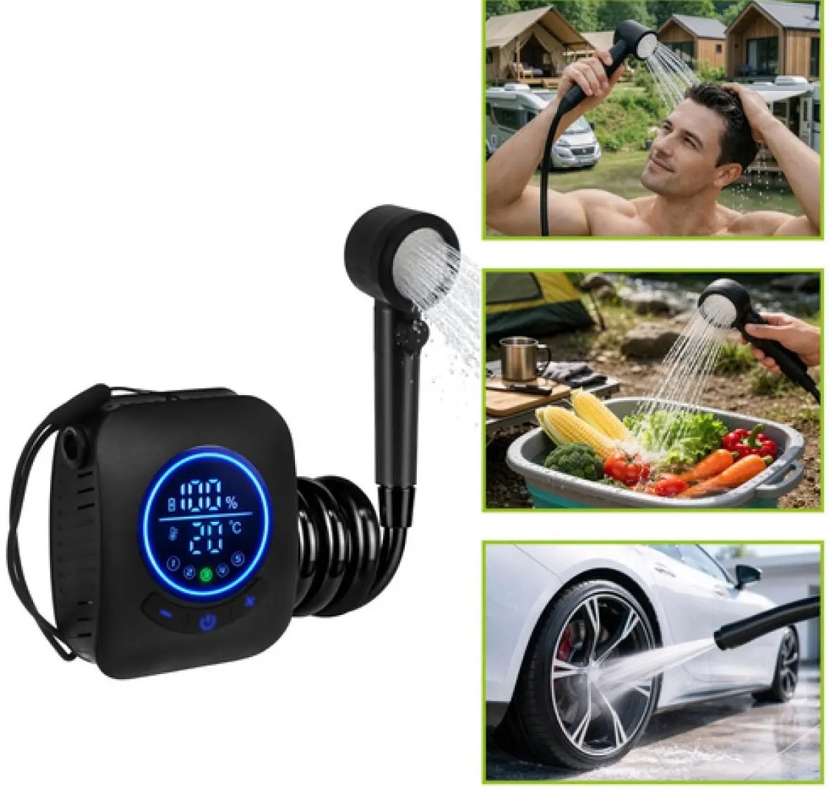 Портативный душ Trizand 5900779963832 (Black) - 6