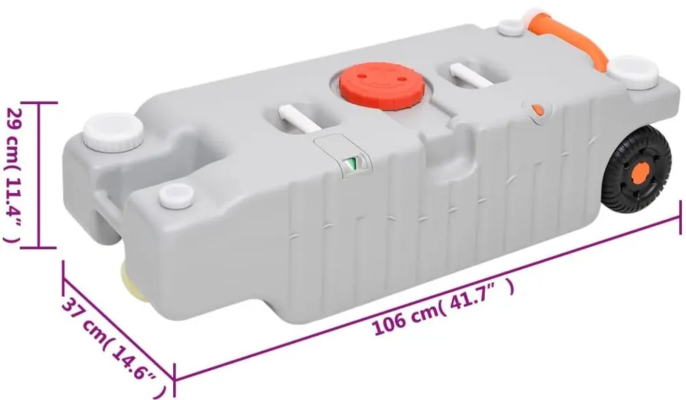 Портативный резервуар для воды VidaXL 154412 (Grey) - 9