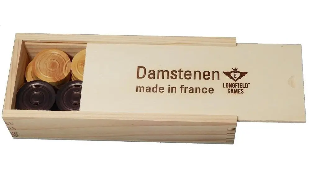 Комплект фишек для шашек Engelhart 180135 (Brown/Beige)