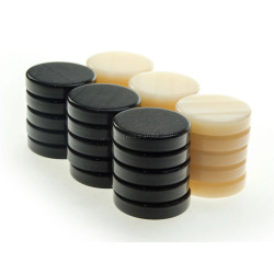 Piese joc dame Manopoulos PF1BLA (Black/White)