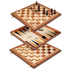 Joc de masa 3in1 Philos Germany 2510 (Brown/Beige)