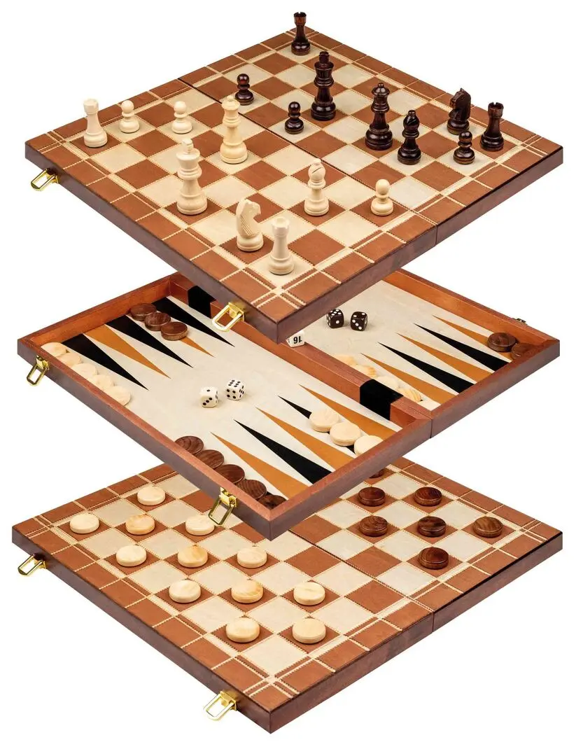 Joc de masa 3in1 Philos Germany 2510 (Brown/Beige)