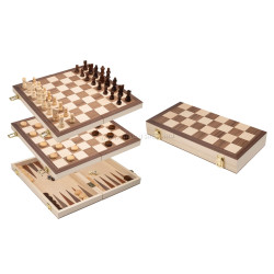 Joc de masa 3in1 Philos Germany 2509 (Beige/Wood)