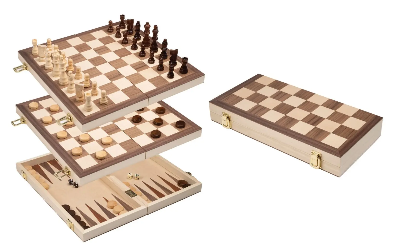 Joc de masa 3in1 Philos Germany 2509 (Beige/Wood)