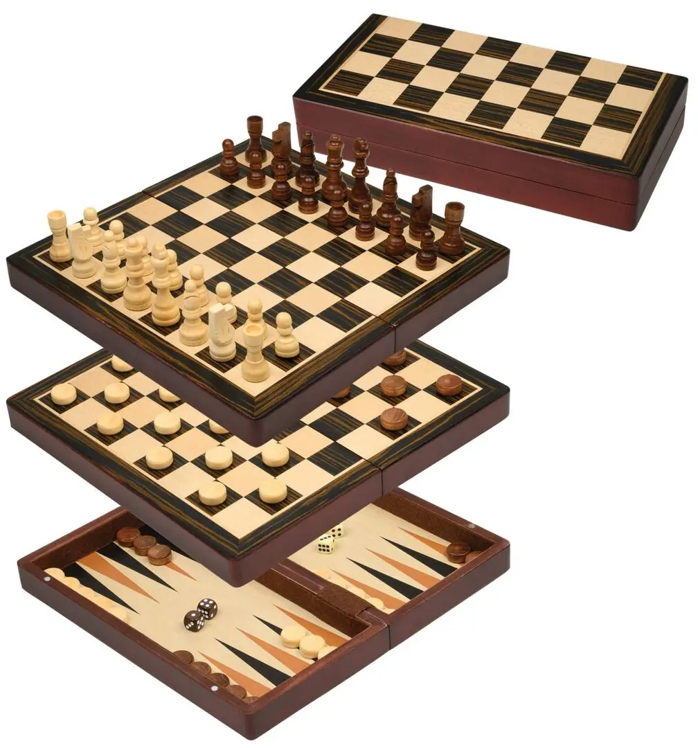 Joc de masa 3in1 Philos Germany 2516 (Brown/Beige)