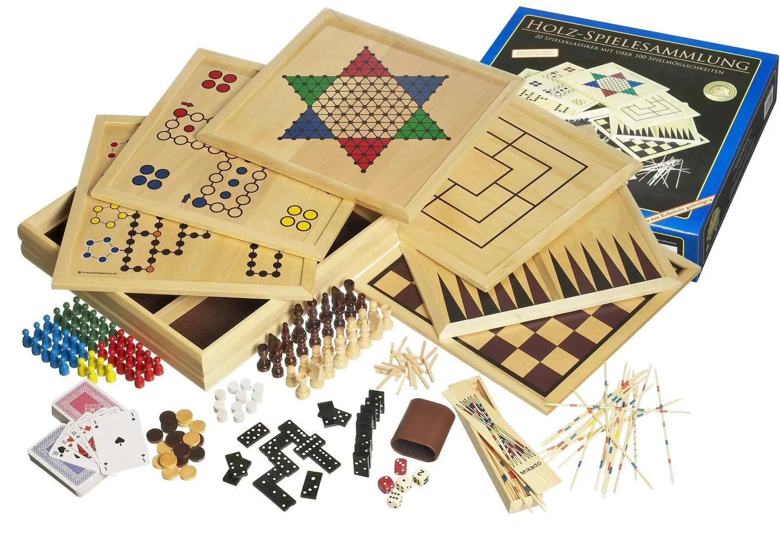 Настольная игра 5в1 Philos Germany 3102 (Wood)