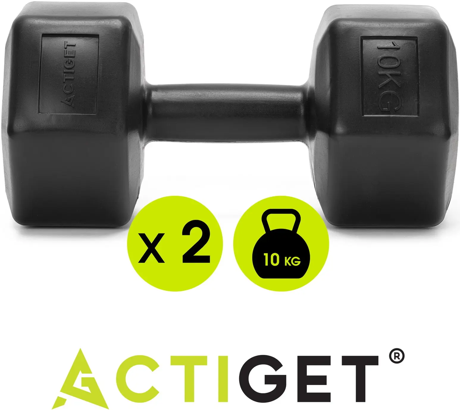 Гантели Actiget ACT0164 2x10kg (Black) - 5