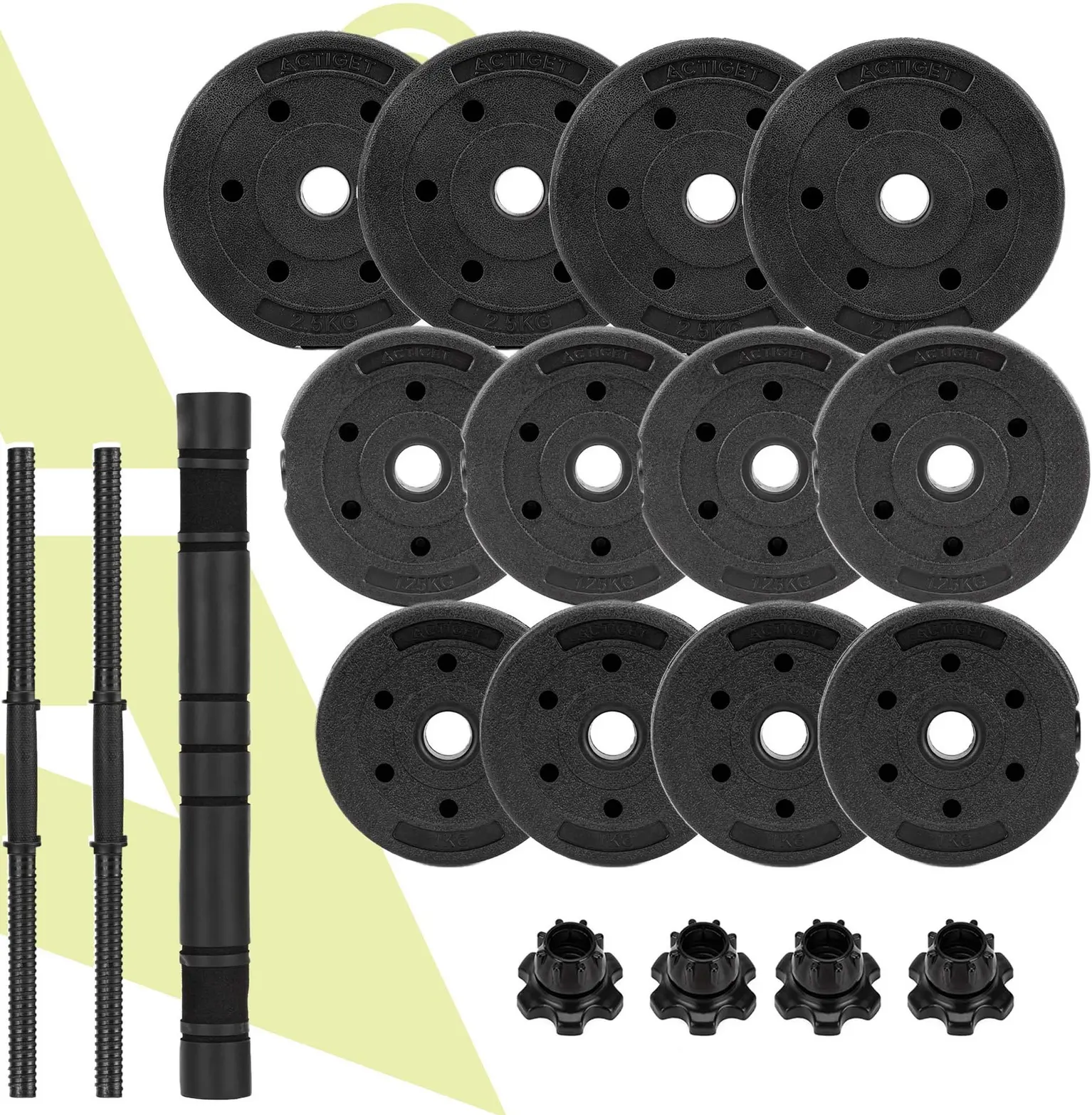 Гантели-штанга 2в1 Actiget ACT0043 20kg (Black) - 6