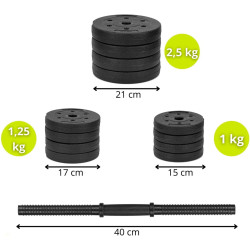 Гантели-штанга 2в1 Actiget ACT0043 20kg (Black) Thumb