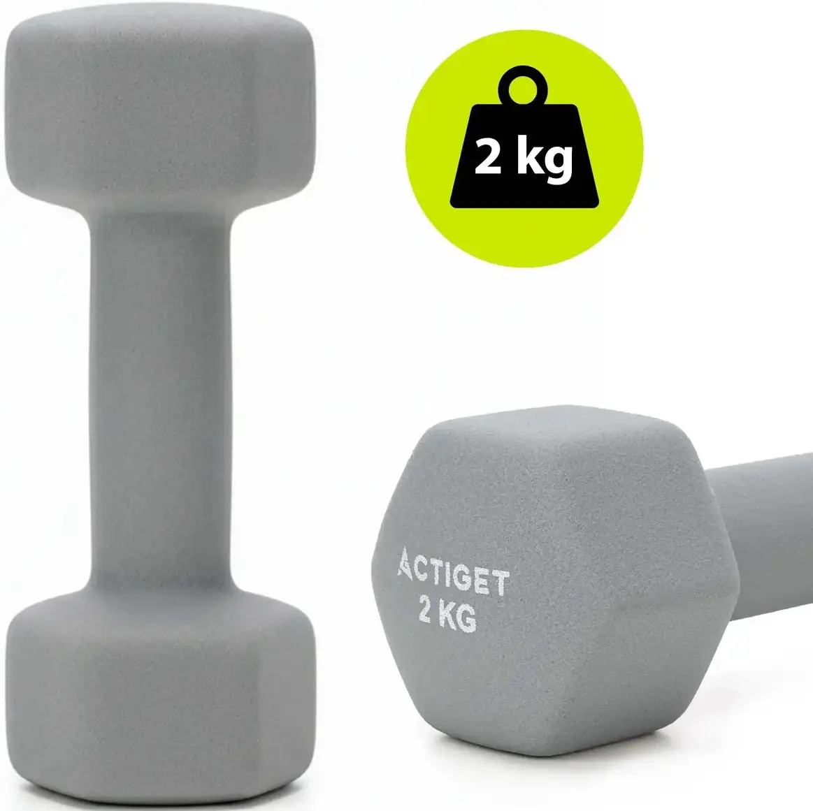 Набор гантелей Actiget ACT0169 12kg (Black/White) - 4