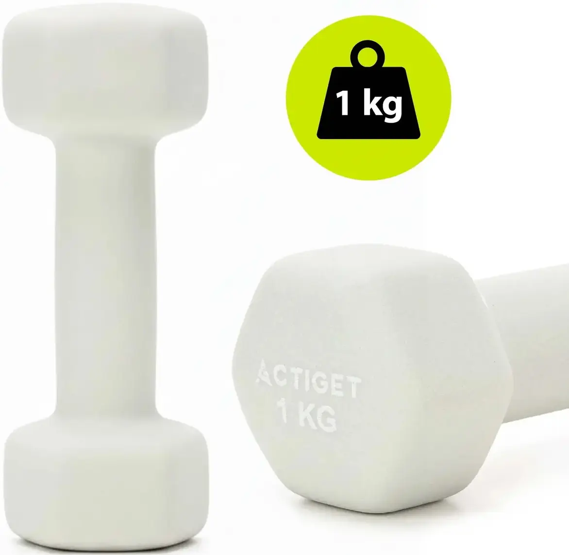 Набор гантелей Actiget ACT0169 12kg (Black/White) - 5