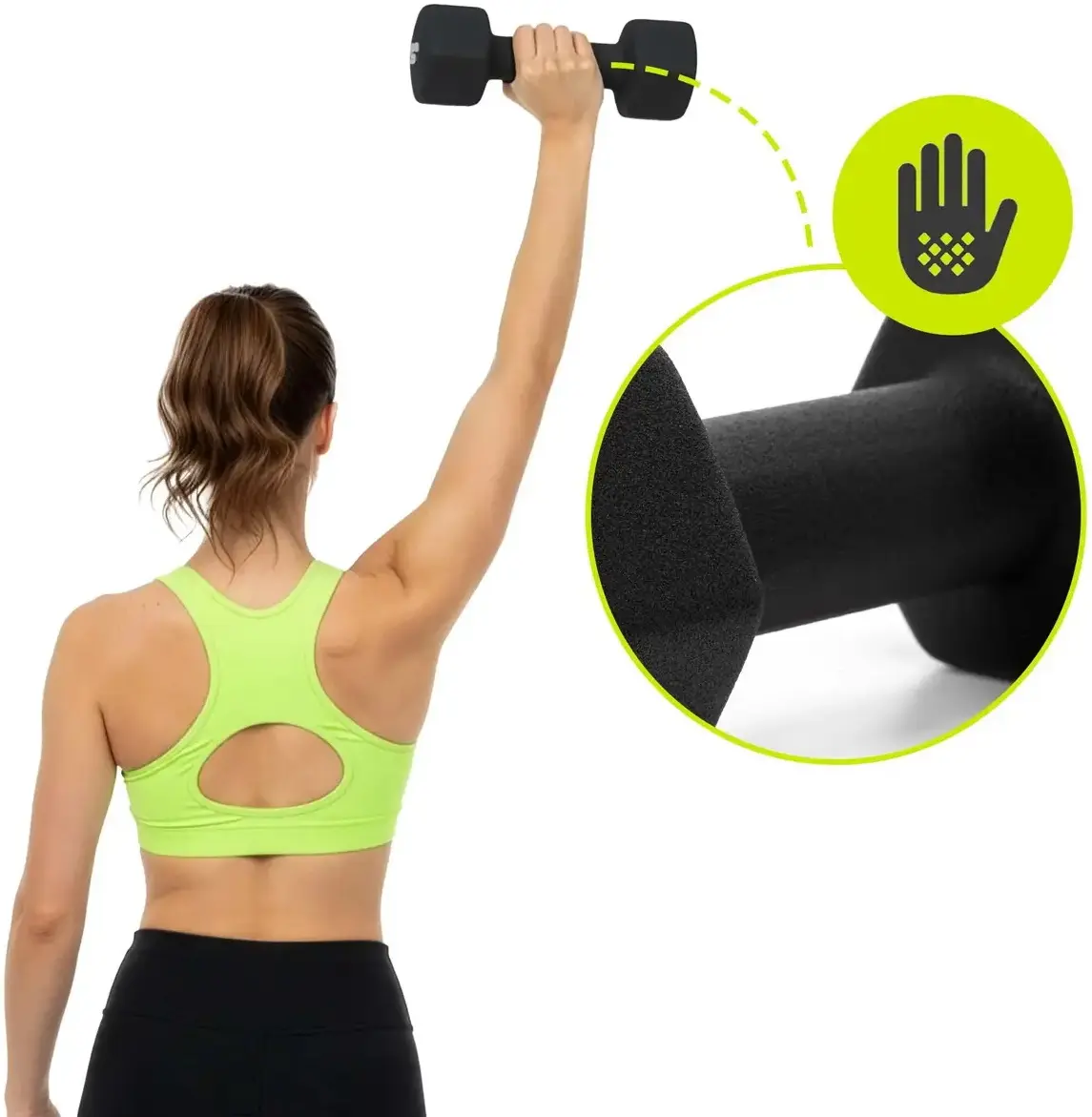 Набор гантелей Actiget ACT0169 12kg (Black/White) - 6