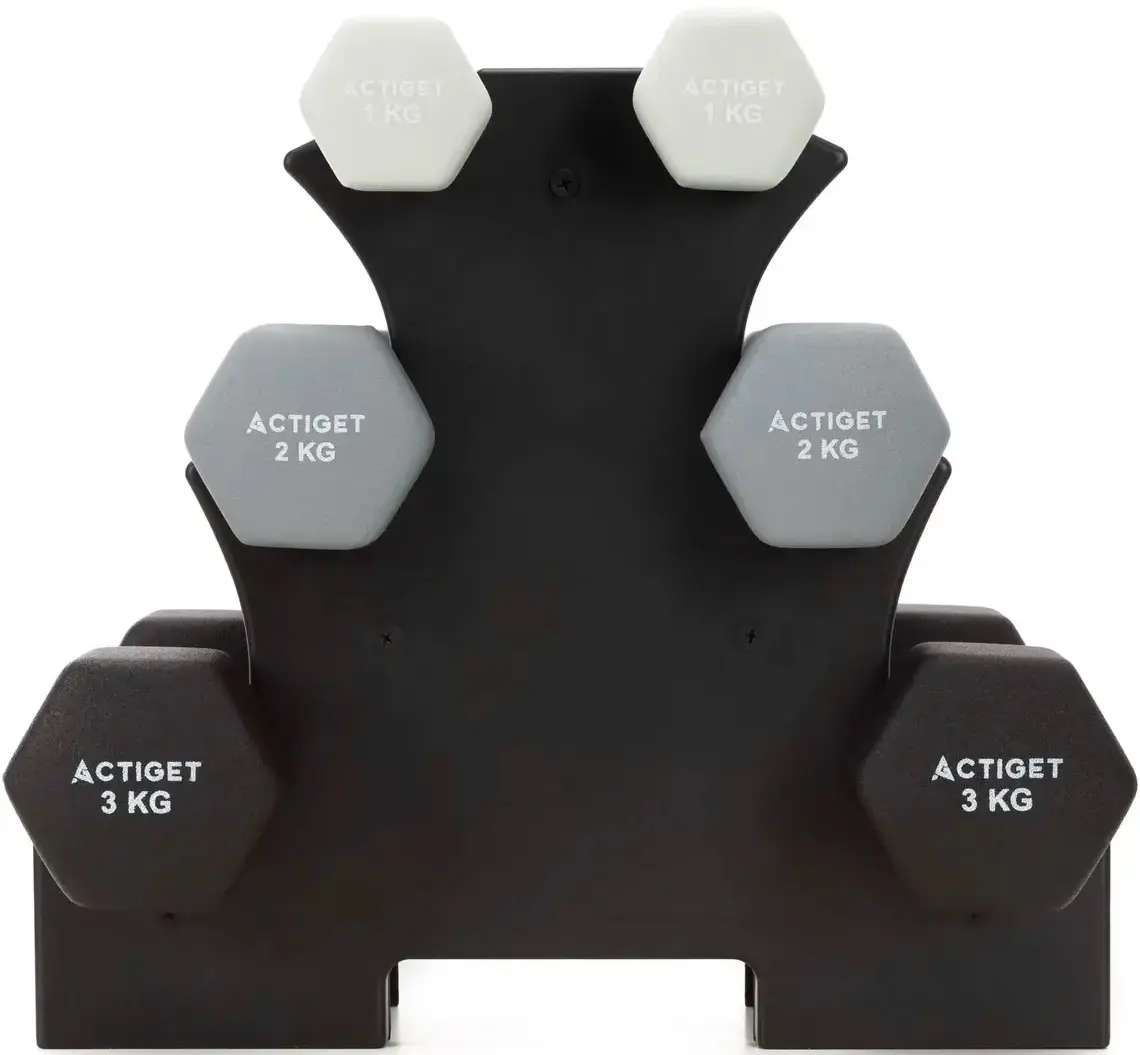 Набор гантелей Actiget ACT0169 12kg (Black/White) - 2