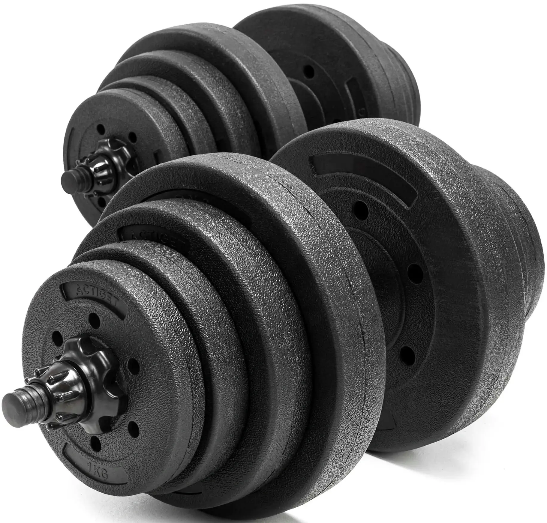 Набор гантели + штанга + гири 4в1 Actiget ACT0046 (Black) - 2