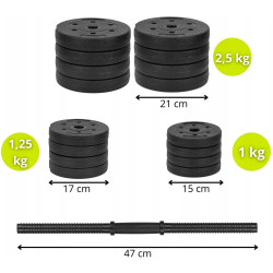 Регулируемые гантели Actiget ACT0042 2x15kg (Black) Thumb