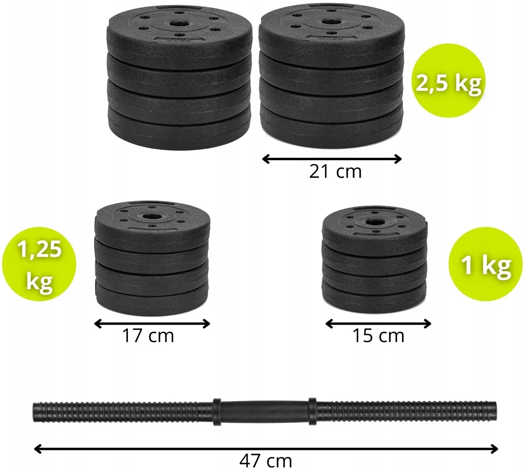 Регулируемые гантели Actiget ACT0042 2x15kg (Black) - 7