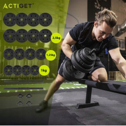 Регулируемые гантели Actiget ACT0042 2x15kg (Black) Thumb