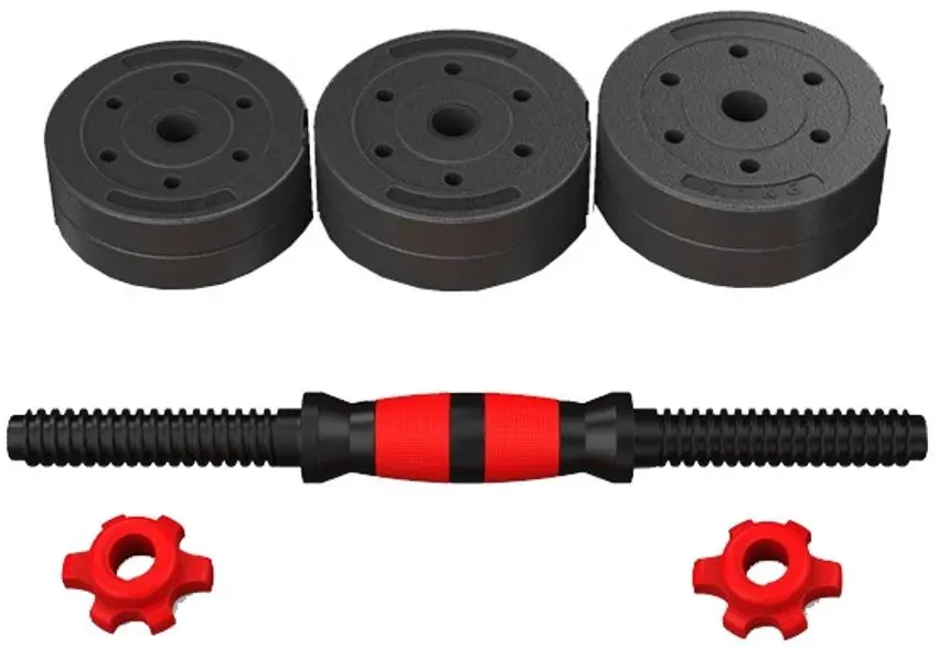 Gantera reglabila BodyFit BGR10 10kg (Black/Red)