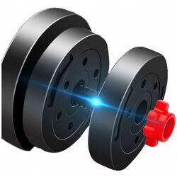 Gantera reglabila BodyFit BGR10 10kg (Black/Red) Thumb