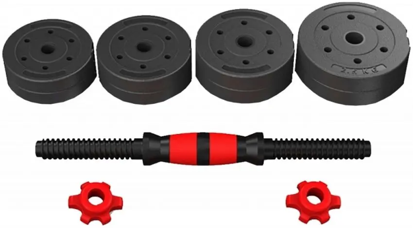 Gantera reglabila BodyFit BGR15 15kg (Black/Red)