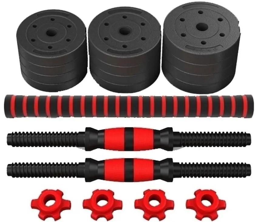 Gantere-haltera 2in1 BodyFit BGR20 20kg (Black/Red)